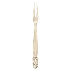 Georg Jensen Sterling Silver Acorn Pickle Fork Barware