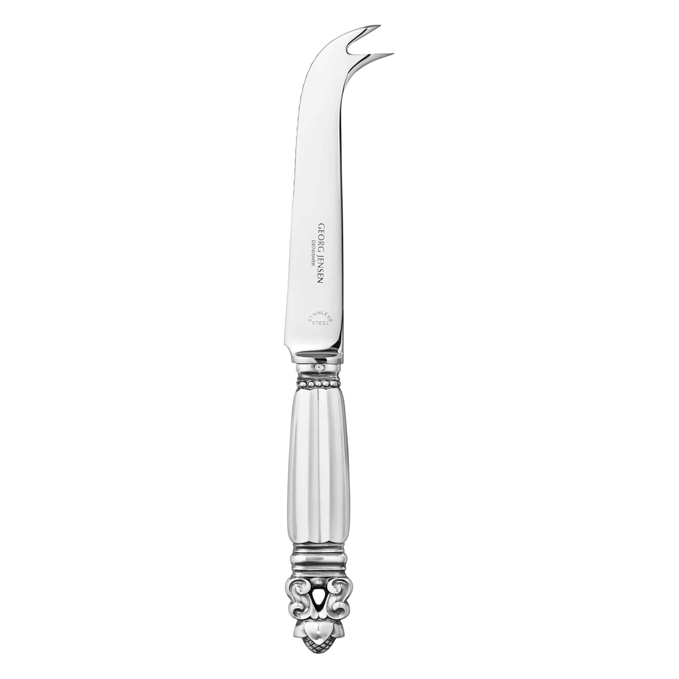 Georg Jensen Sterling Silver Acorn Pronged Bar Knife by Johan Rohde For Sale
