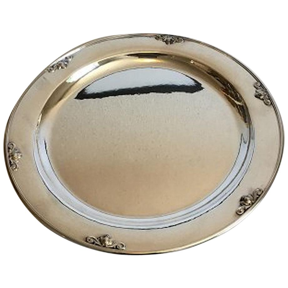 Georg Jensen Sterling Silver Acorn Serving Tray No 642C, Designed by Johan Rohde For Sale