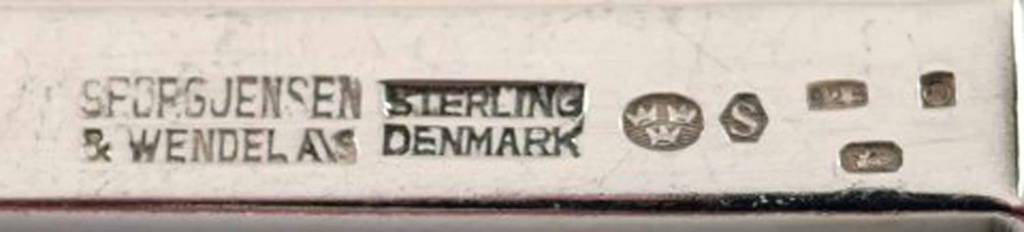 Danish Georg Jensen, Sterling Silver Acorn, Set of Ten Lobster Forks