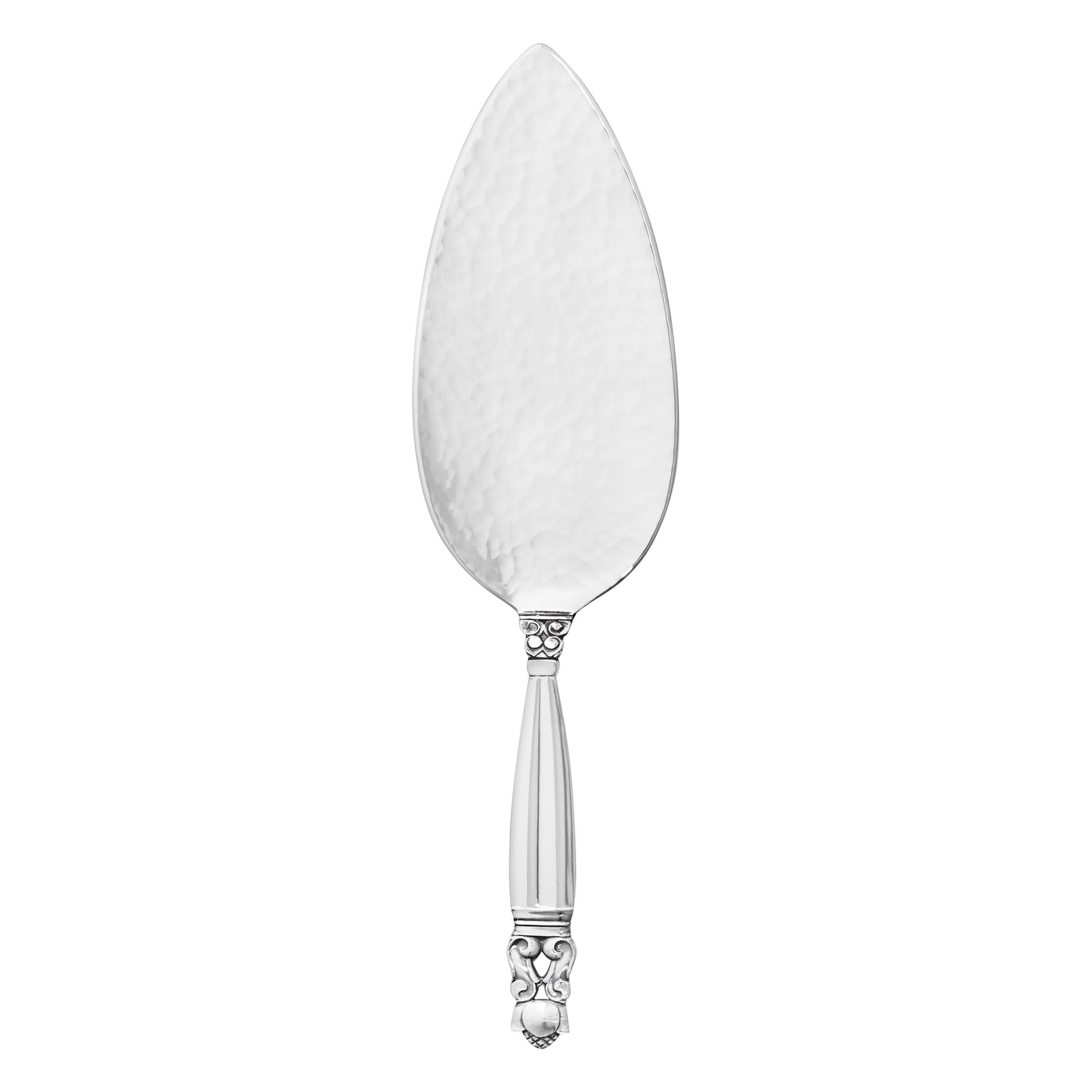 Georg Jensen Sterling Silver Acorn Small Pastry Server by Johan Rohde For Sale