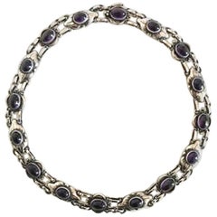 Georg Jensen Sterling Silver Amethyst Necklace No 57