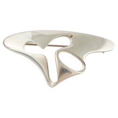 Georg Jensen Broche de plata de ley "Ameba" n.º 325 de Henning Koppel
