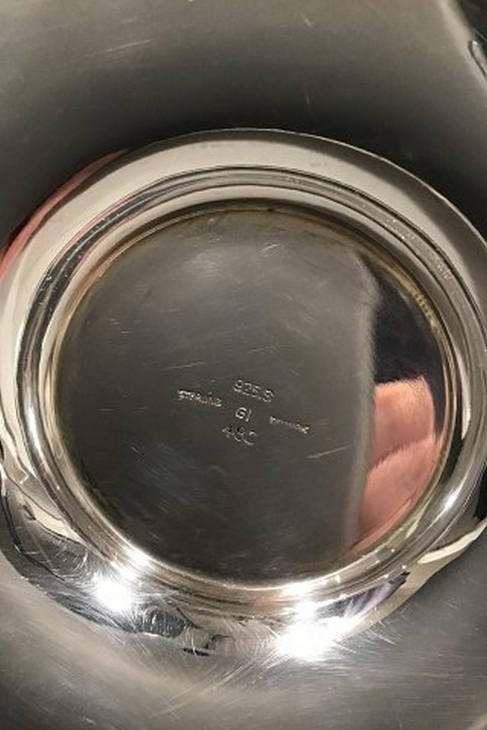 Hand-Crafted Georg Jensen Sterling Silver and Baccarat Crystal Confiture Glass Jar No 482 For Sale