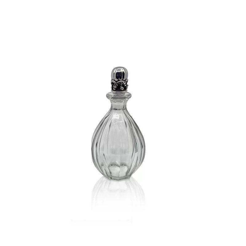 Georg Jensen Decantador de plata de ley y cristal 100 Art Nouveau