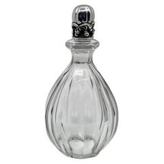 Georg Jensen Decantador de plata de ley y cristal 100