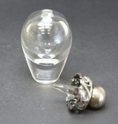 Bouteille de parfum en argent sterling et verre moderniste de Georg Jensen
