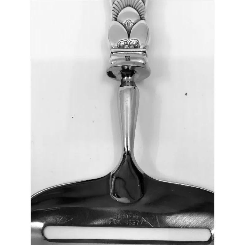 Danish Georg Jensen Sterling Silver and Stainless Cactus Cheese Plane 222 For Sale