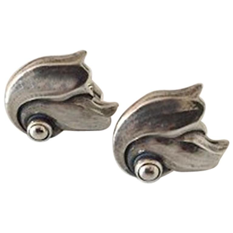 Georg Jensen Sterling Silver Annual Ear Sticks from 1999