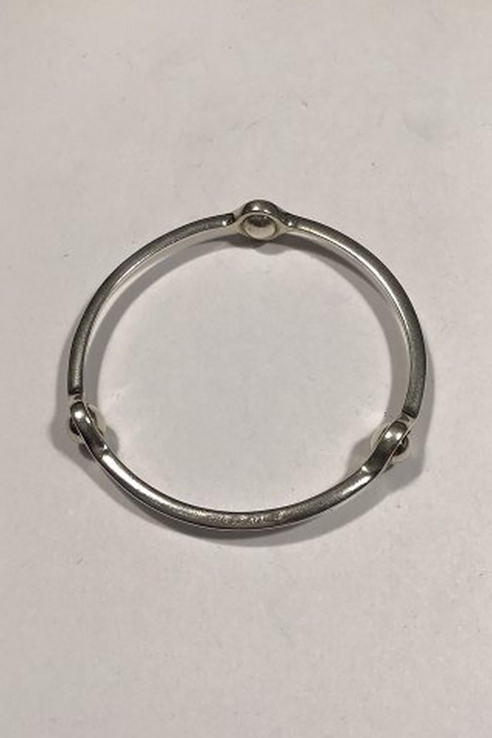 Georg Jensen Sterling Silber Armring/Armreif Nr. 473 Sphere Größe M (Moderne)