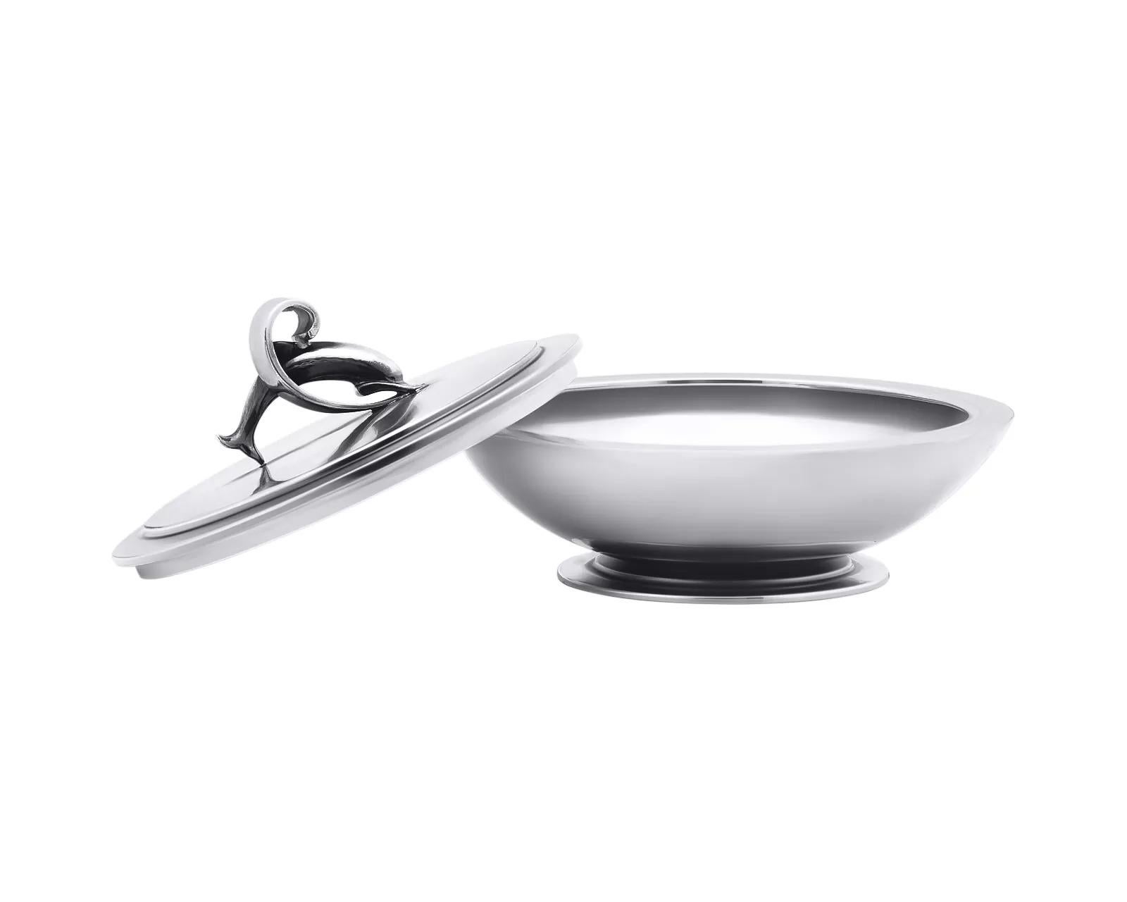 Bombonera Art Déco Georg Jensen de plata de ley 150K Art Nouveau en venta
