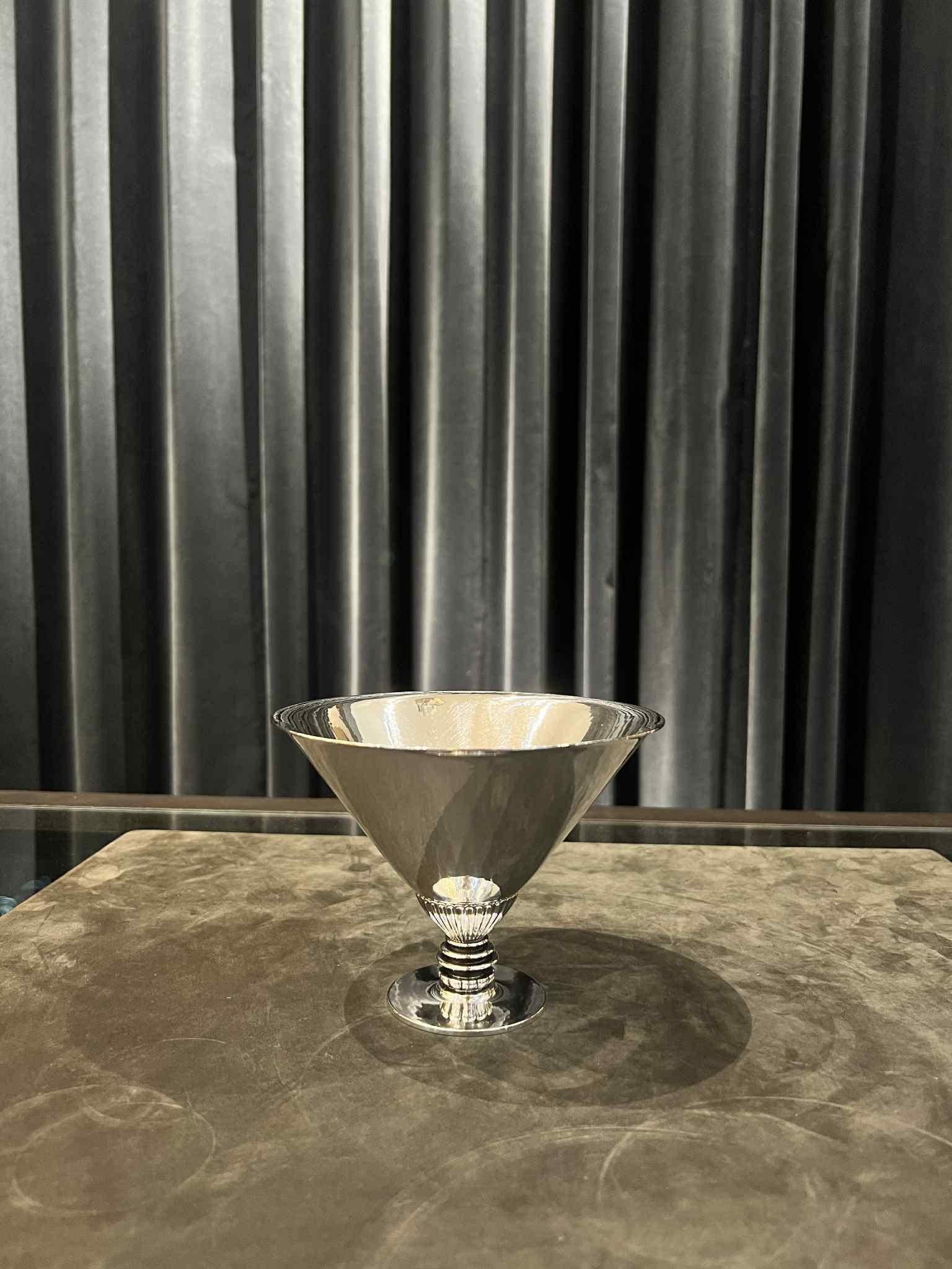 Georg Jensen Sterling Silber Art Deco Schale 249 (Dänisch) im Angebot