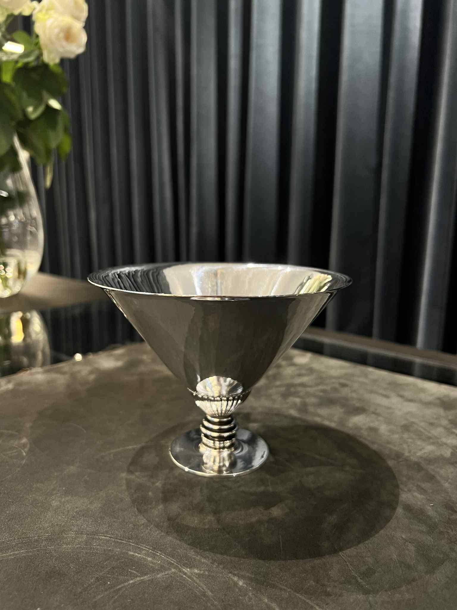 Georg Jensen Sterling Silber Art Deco Schale 249 (Handgefertigt) im Angebot