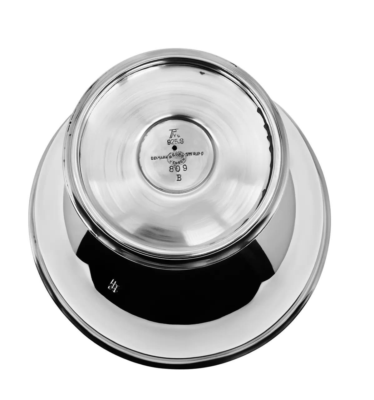 Art-Déco-Schale aus Sterlingsilber von Georg Jensen, #809B (Dänisch) im Angebot
