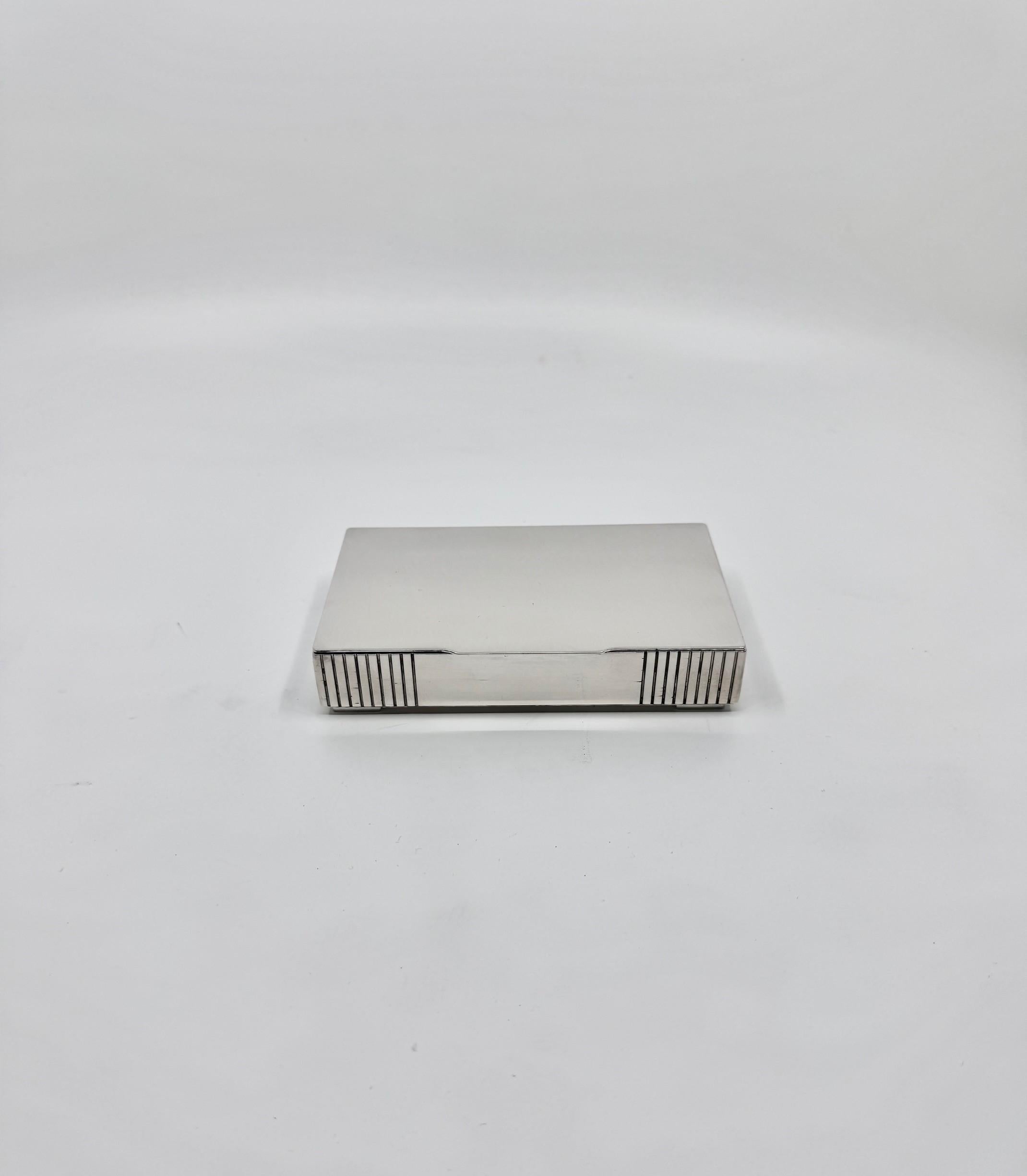 Danish Georg Jensen Sterling Silver Art Deco Box 843 For Sale