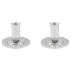 Georg Jensen Candelabros Art Déco de plata de ley 748