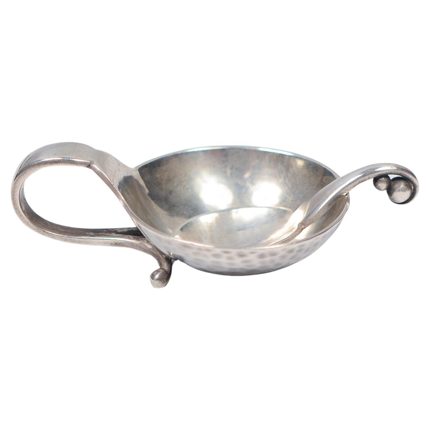 Salière et cuillère Art déco en argent sterling Georg Jensen