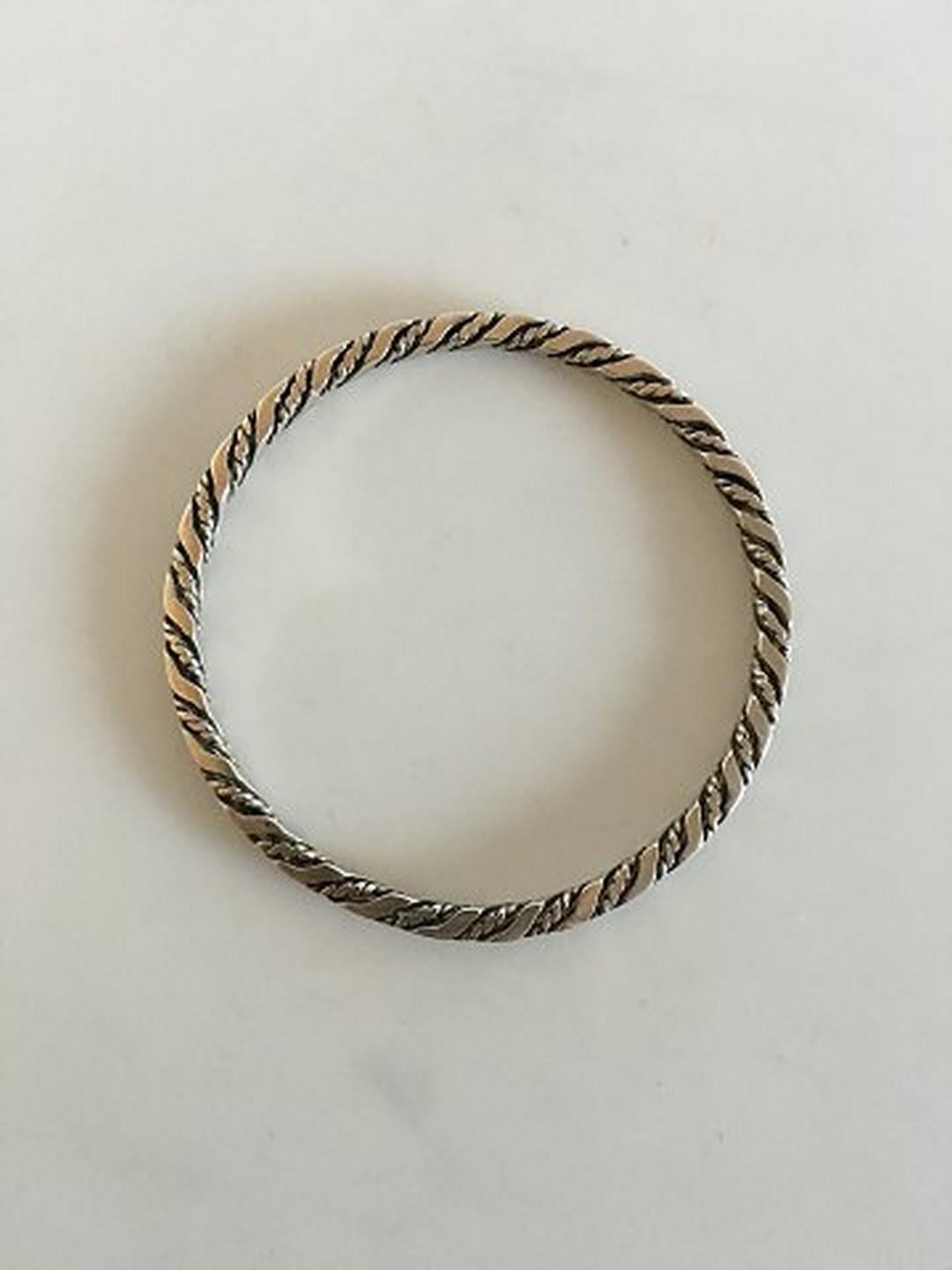Georg Jensen Sterling Silver Bangle Bracelet #17B. From 1933-1944. Measures 6,1 cm / 2 2/5