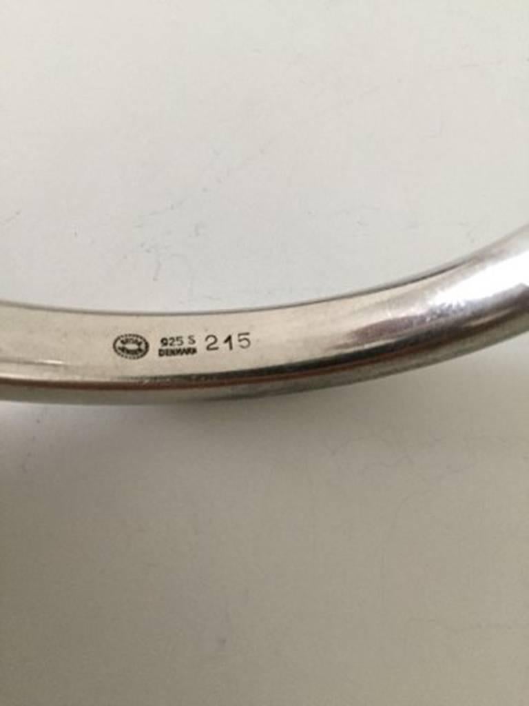 Modern Georg Jensen Sterling Silver Bangle Bracelet #215