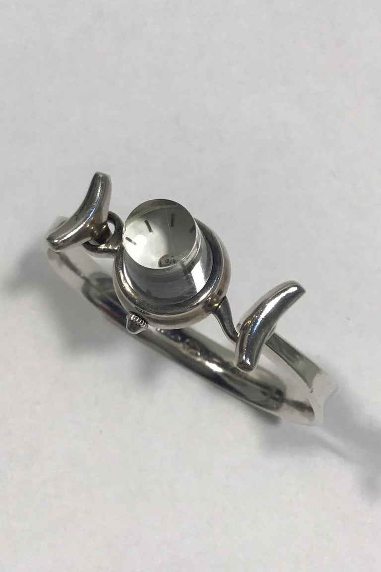 silver bangle watch