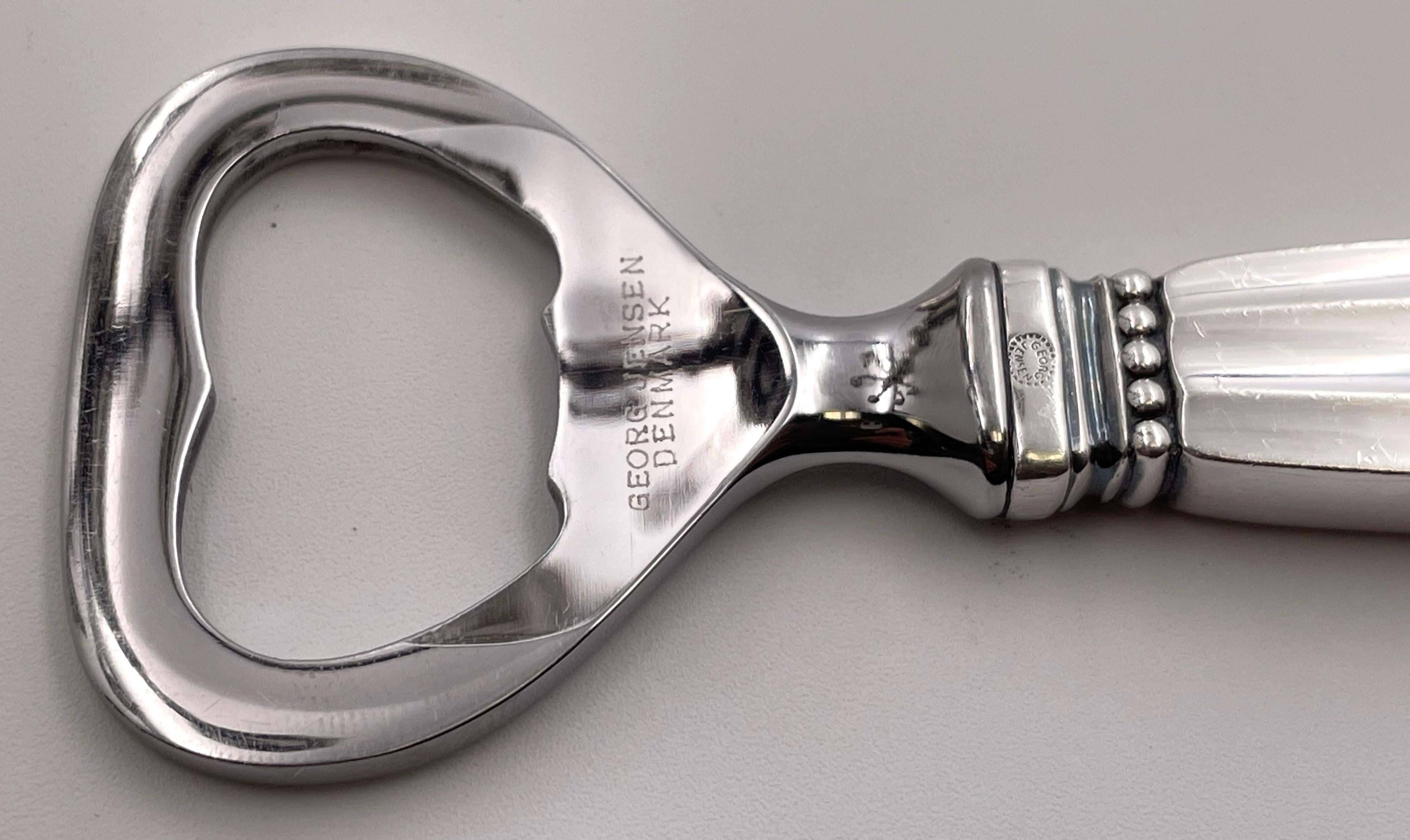 Danese Apribottiglie a barretta in argento sterling Georg Jensen con motivo a ghianda in vendita