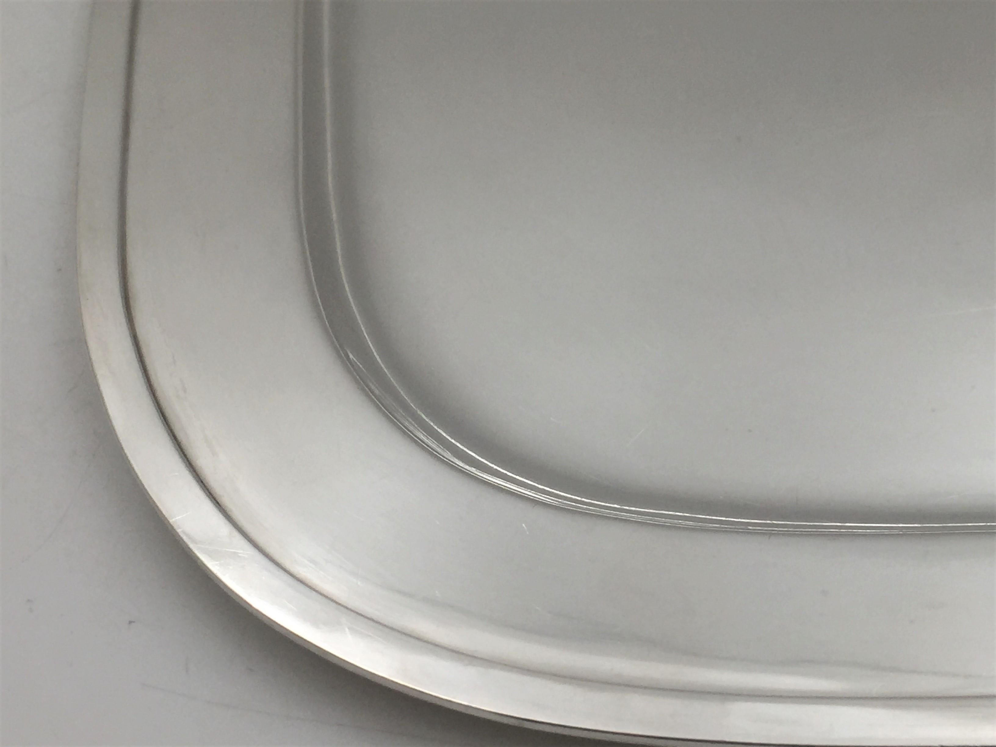 Georg Jensen Sterling Silver Bar Tray in Mid-Century Modern Style In Good Condition For Sale In New York, NY