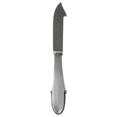 Georg Jensen Sterling Silver Beaded Cheese Knife