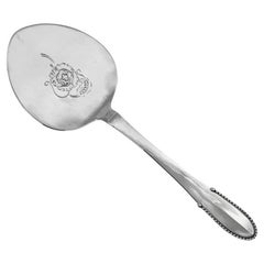 Georg Jensen Sterling Silver Beaded Pastry Server 204