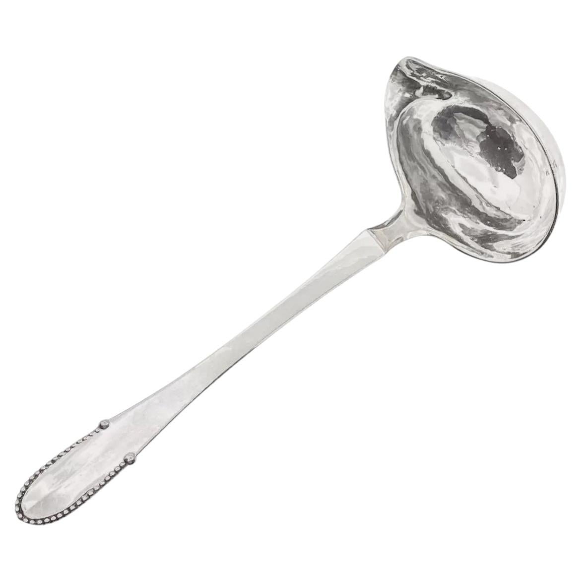 Georg Jensen Sterling Silver Beaded Sauce Ladle 153, 1916