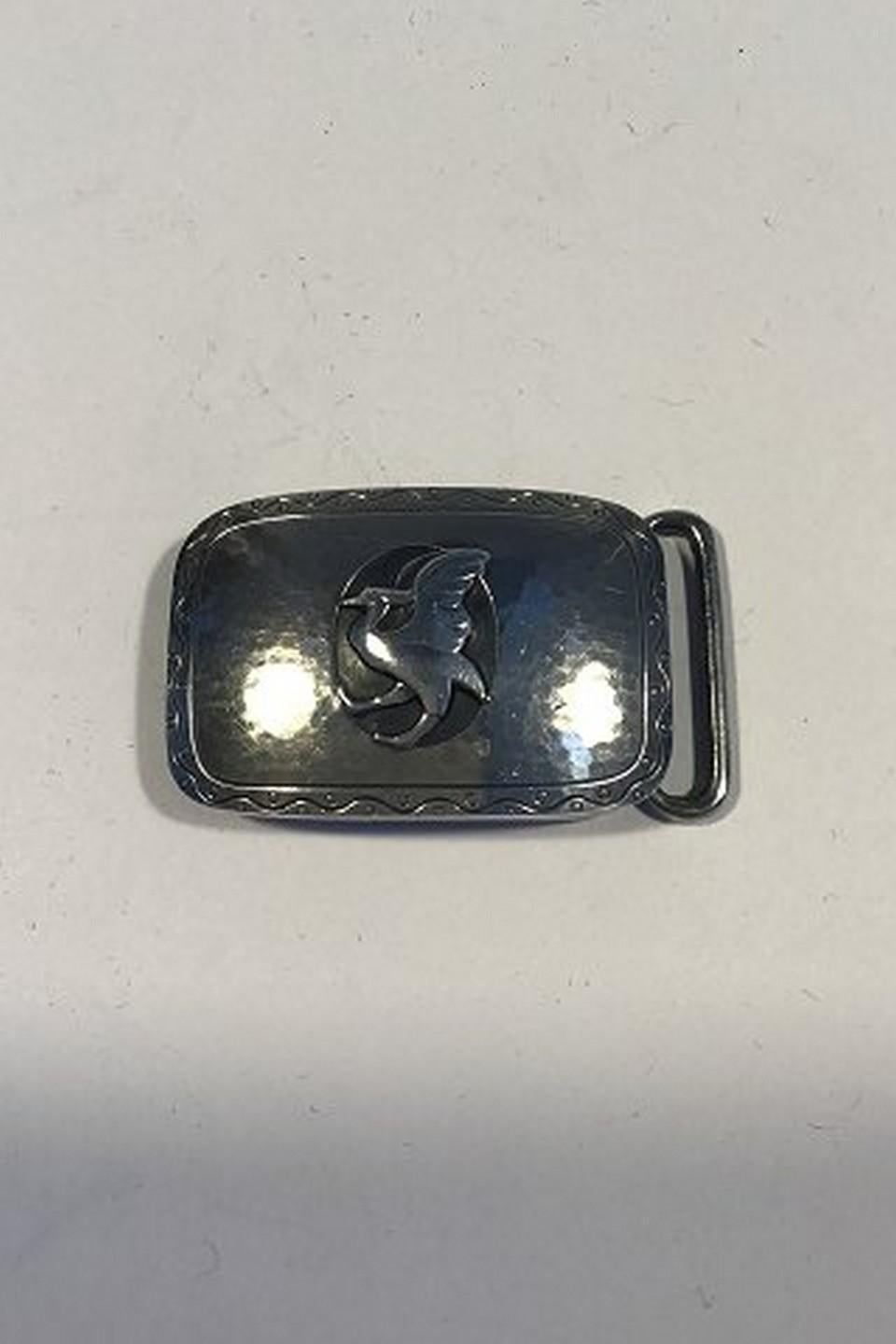 Modern Georg Jensen Sterling Silver Belt Buckle No 52A For Sale