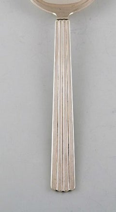 Georg Jensen Sterling Silver Bernadotte Large Bouillon Spoon, Three Pieces (cuillère à bouillon)