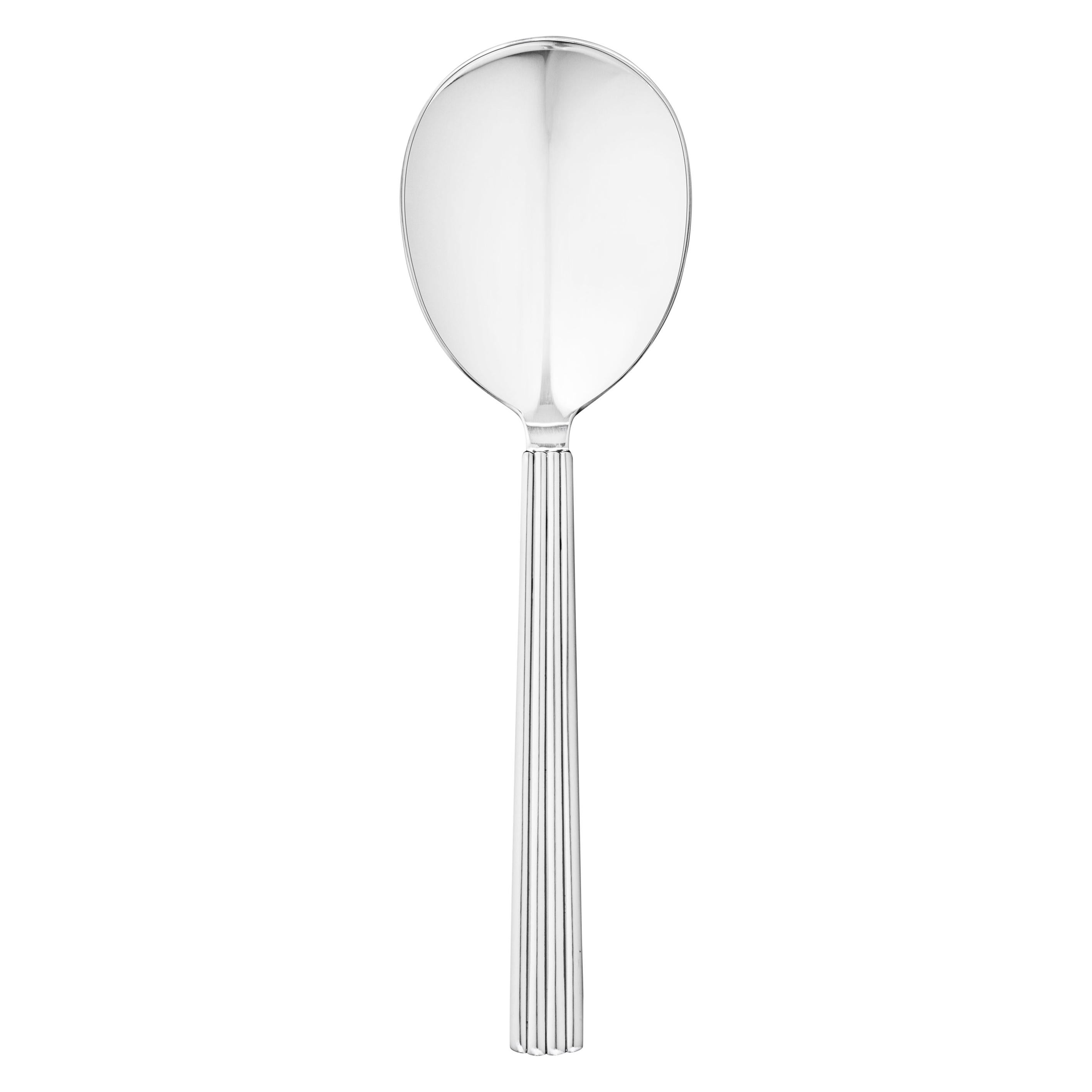 Georg Jensen Sterling Silver Bernadotte Medium Serve Spoon by Sigvard Bernadotte For Sale