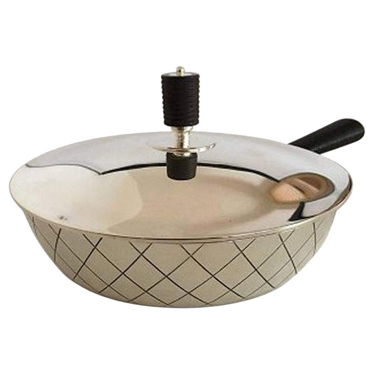 Georg Jensen Sterling Silver Bernadotte Skillet / Covered Bowl