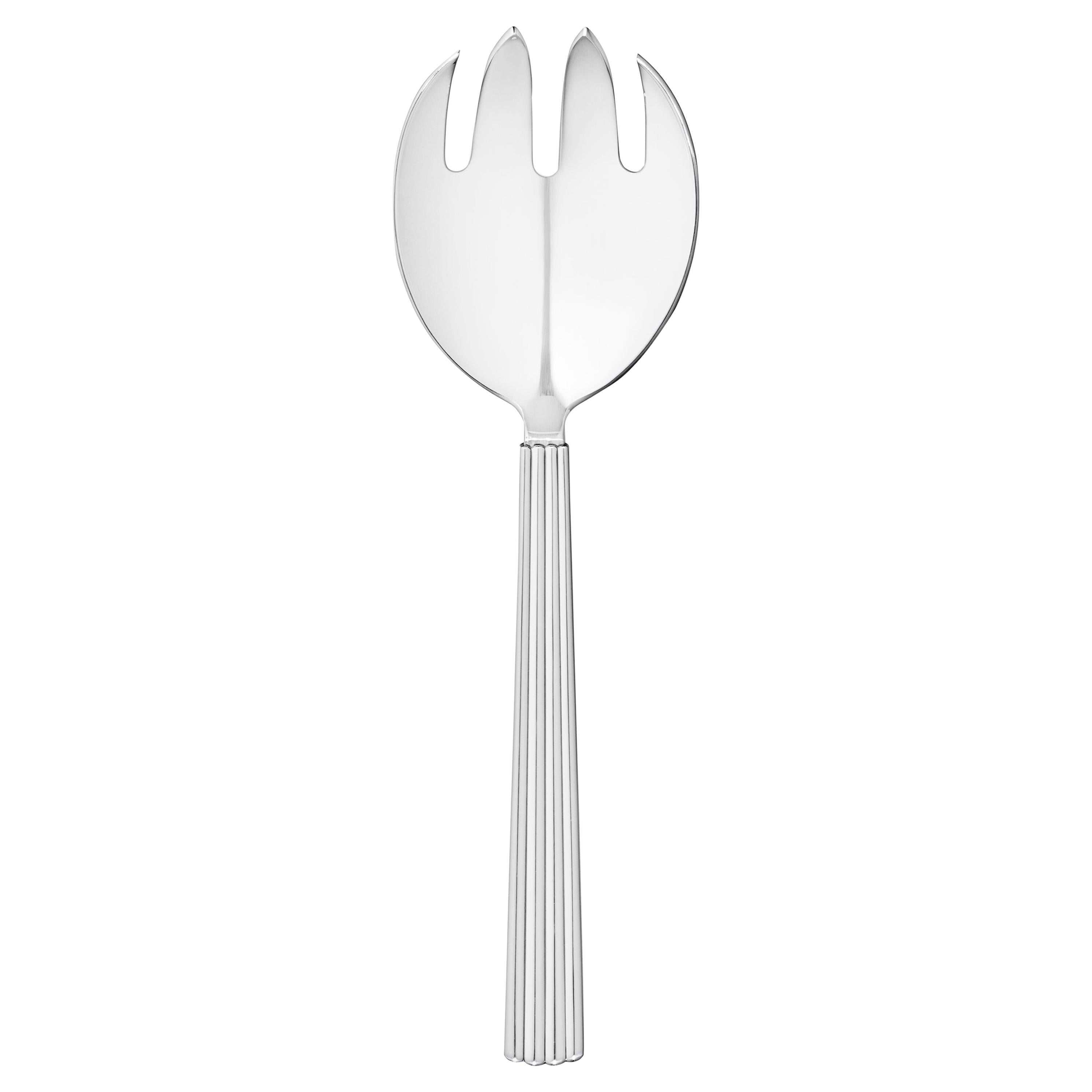 Georg Jensen Sterling Silver Bernadotte Small Serving Fork by Sigvard Bernadotte For Sale