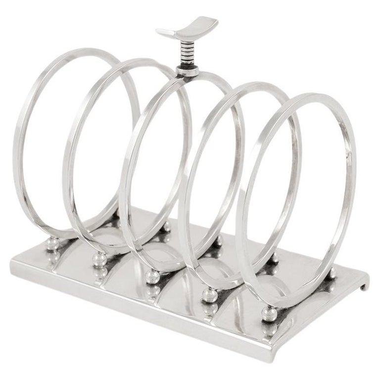 Georg Jensen Sterling Silver Bernadotte Toast Rack 824 For Sale at 1stDibs