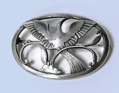 Georg Jensen Broche Oiseau de Paradise en argent sterling #238
