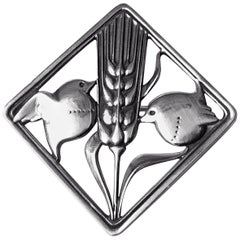 Vintage Georg Jensen Sterling Silver Birds Brooch