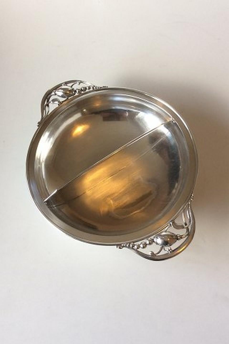 Art Nouveau Georg Jensen Sterling Silver Blossom Bowl with Three Rooms For Sale