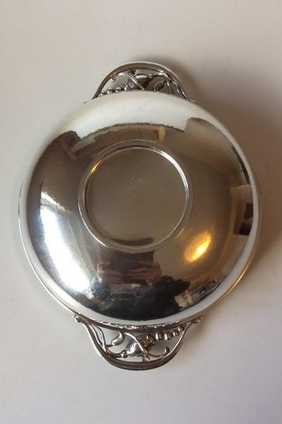 Danish Georg Jensen Sterling Silver Blossom Bowl with Three Rooms For Sale