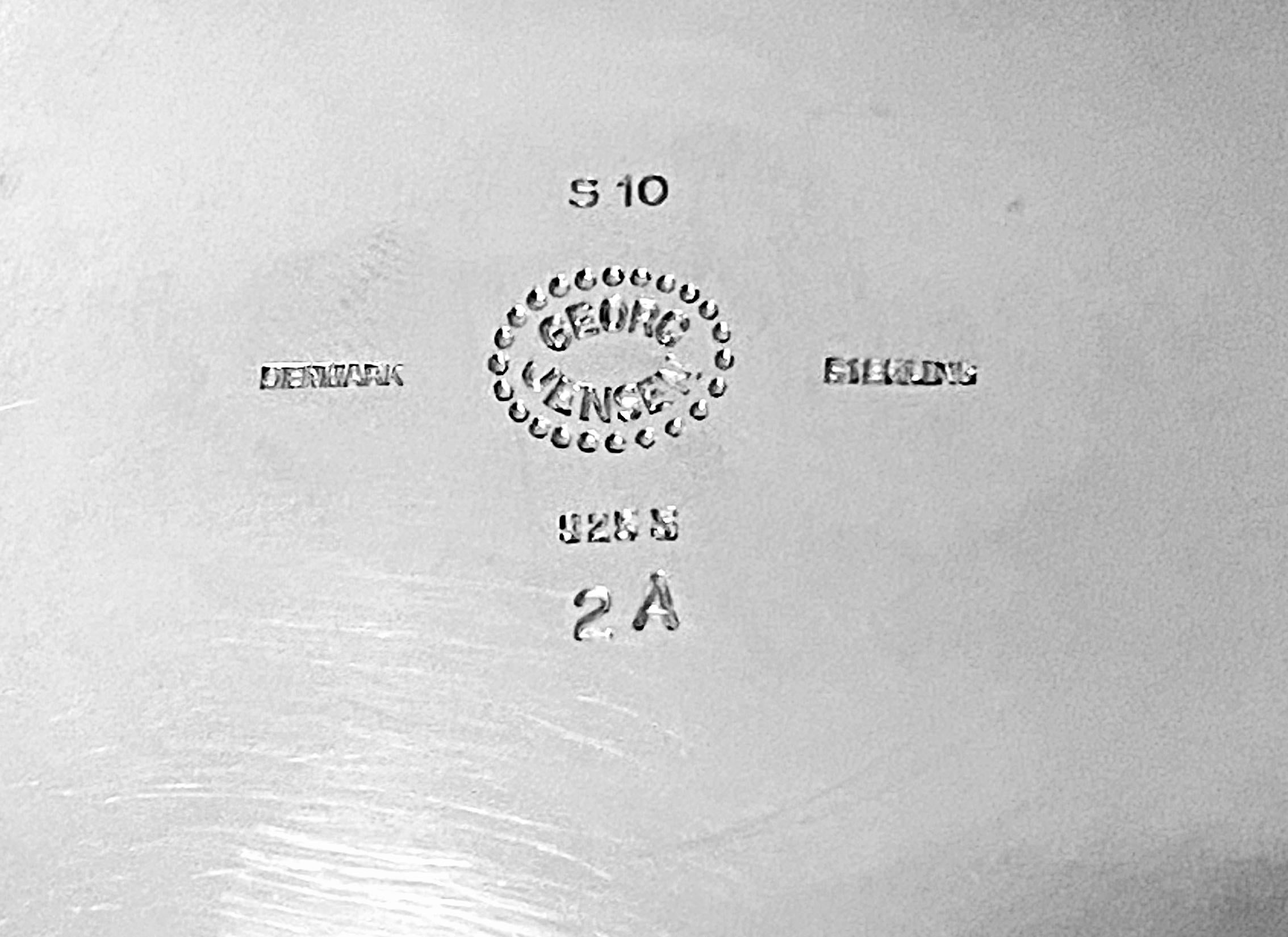 Georg Jensen Sterling Silver Blossom Large Oval Dish Denmark post 1945 4