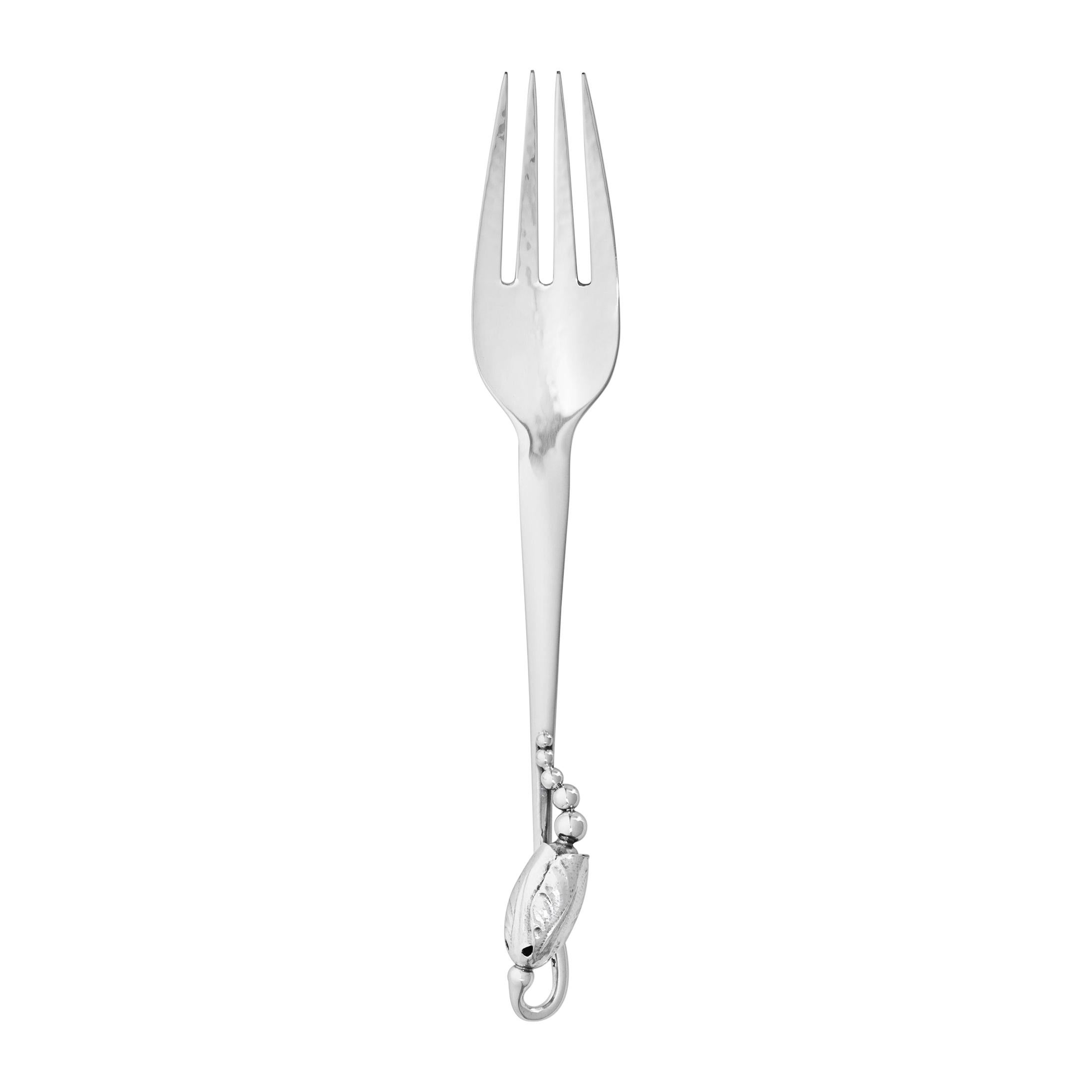 Georg Jensen Sterling Silver Blossom Luncheon Fork For Sale