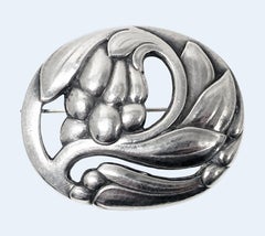 Georg Jensen Sterling Silver Blossom Pin C.1940 No 65