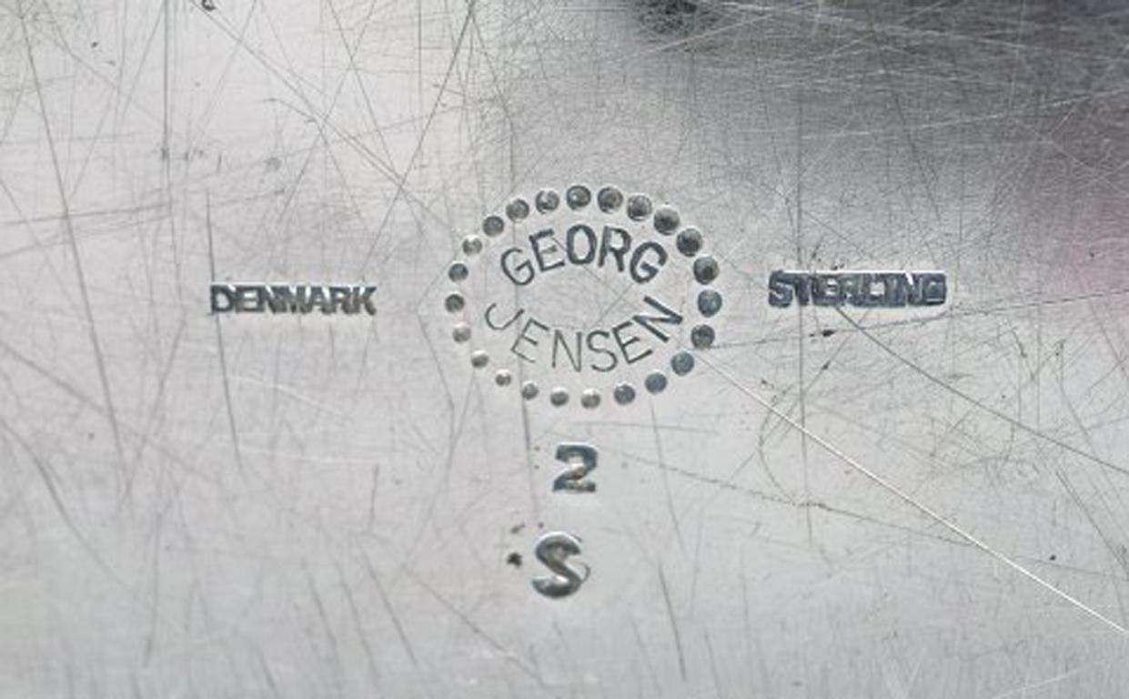 Georg Jensen Sterling Silver Blossom Very Large and Rare Serving Tray In Excellent Condition In København, Copenhagen