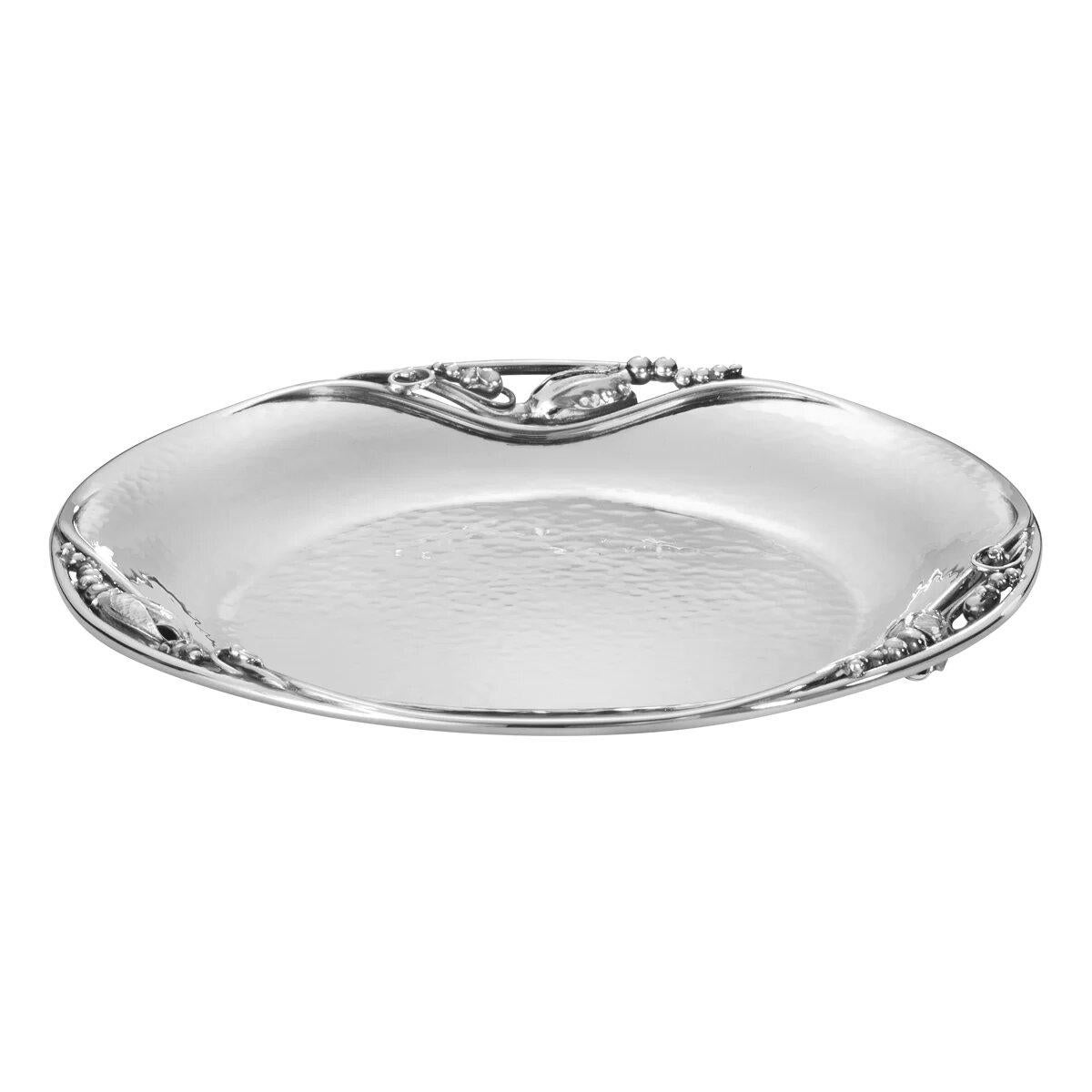 Danese Georg Jensen sottobicchiere da vino in argento massiccio/piatto da pane 2B in vendita