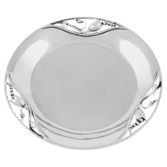 Georg Jensen Sterling Silver Blossom Wine Coaster/Bread Plate 2B