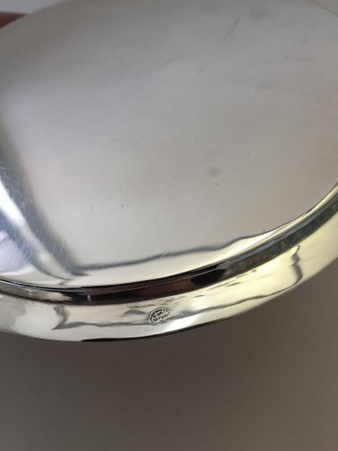 Art Deco Georg Jensen Sterling Silver Bottle Coaster For Sale