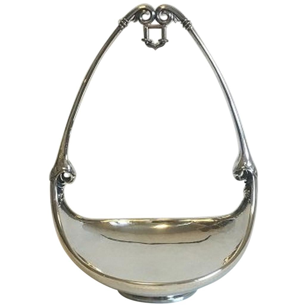 Georg Jensen Sterling Silver Bowl for Hanging Grapes No 542 from 1925-1933 For Sale