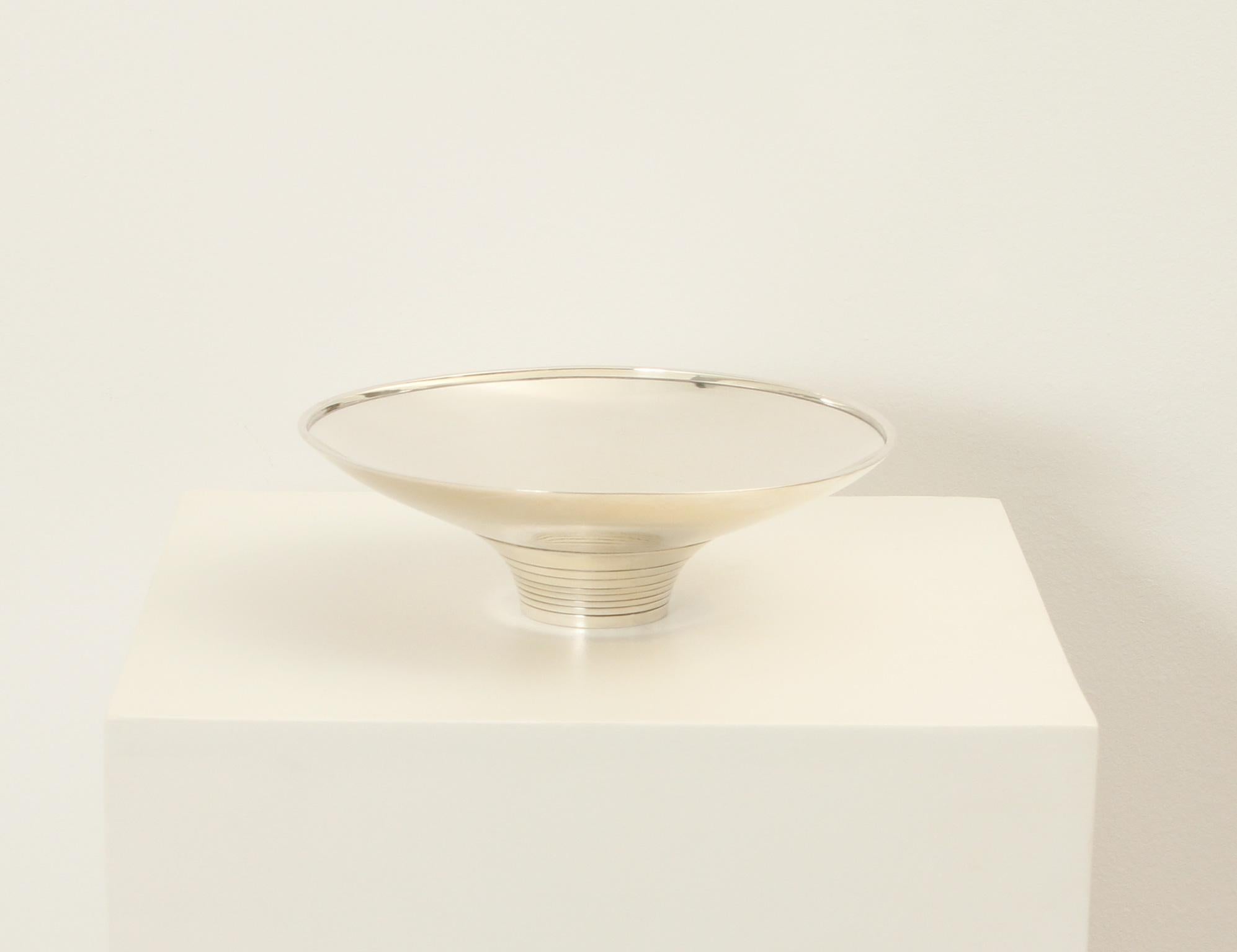 Georg Jensen Sterling Silver Bowl from 1950s In Good Condition For Sale In Barcelona, ES