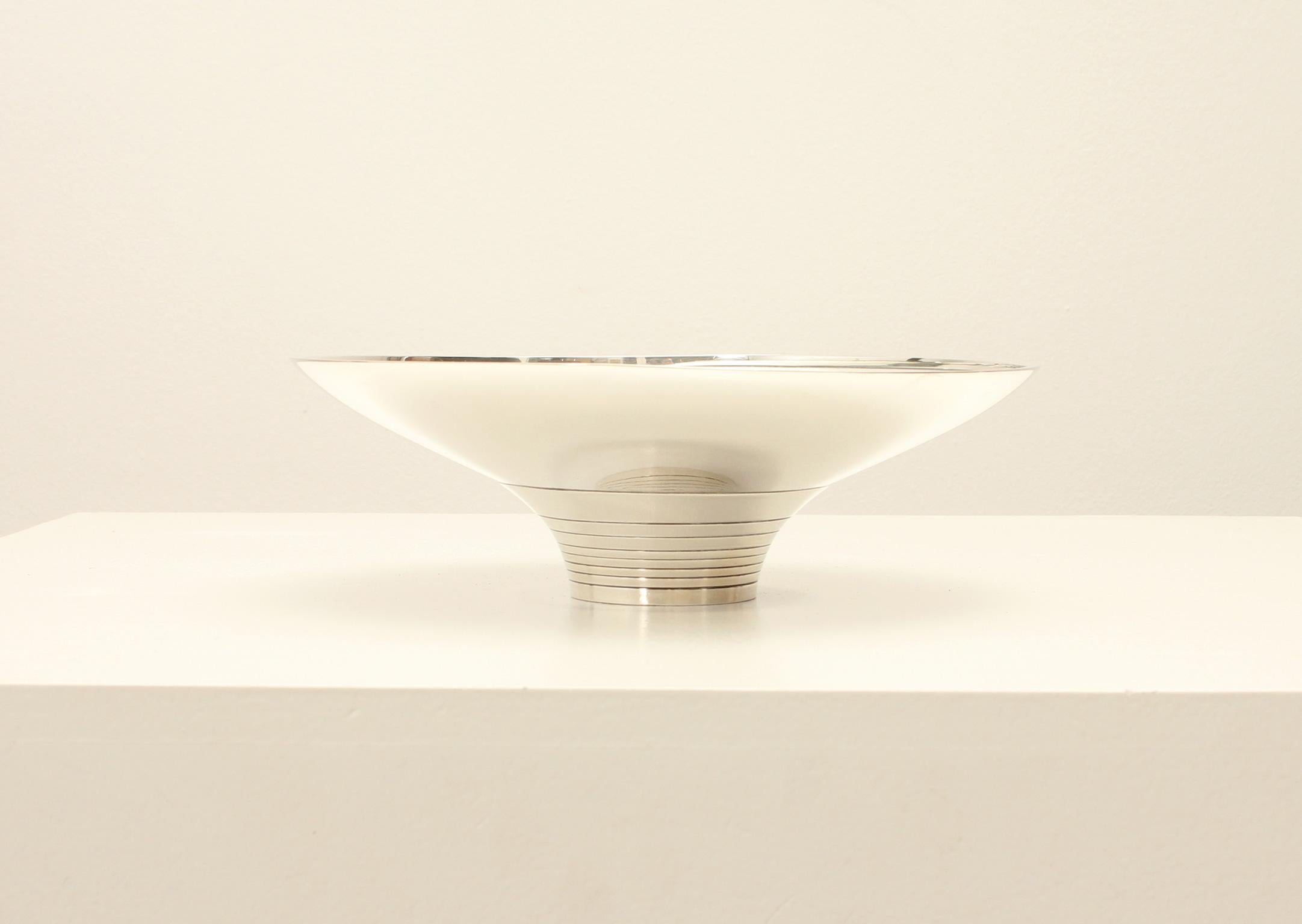 Mid-20th Century Georg Jensen Sterling Silver Bowl from 1950s For Sale
