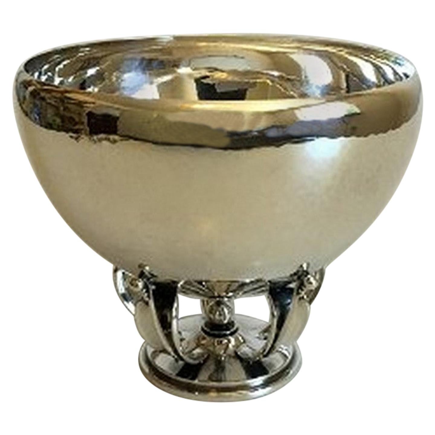 Georg Jensen Sterling Silver Bowl No 665, Designed by Gustav Pedersen For Sale